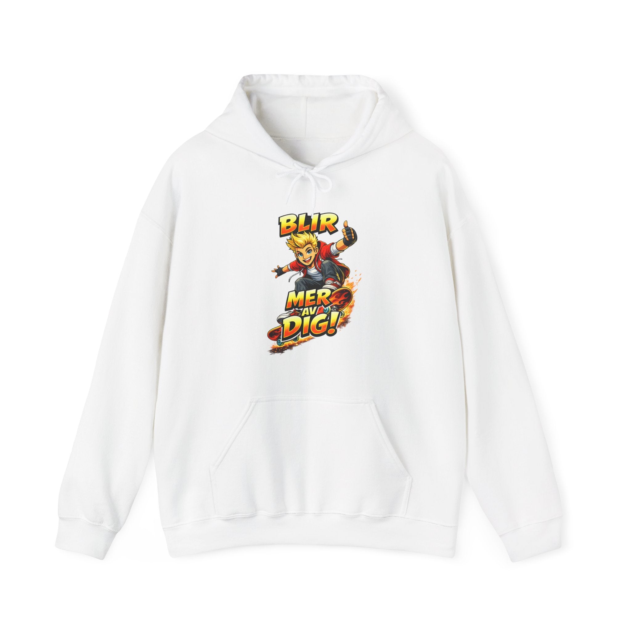 Mer Dig! - Motiverande Hoodie med Skateboard Design